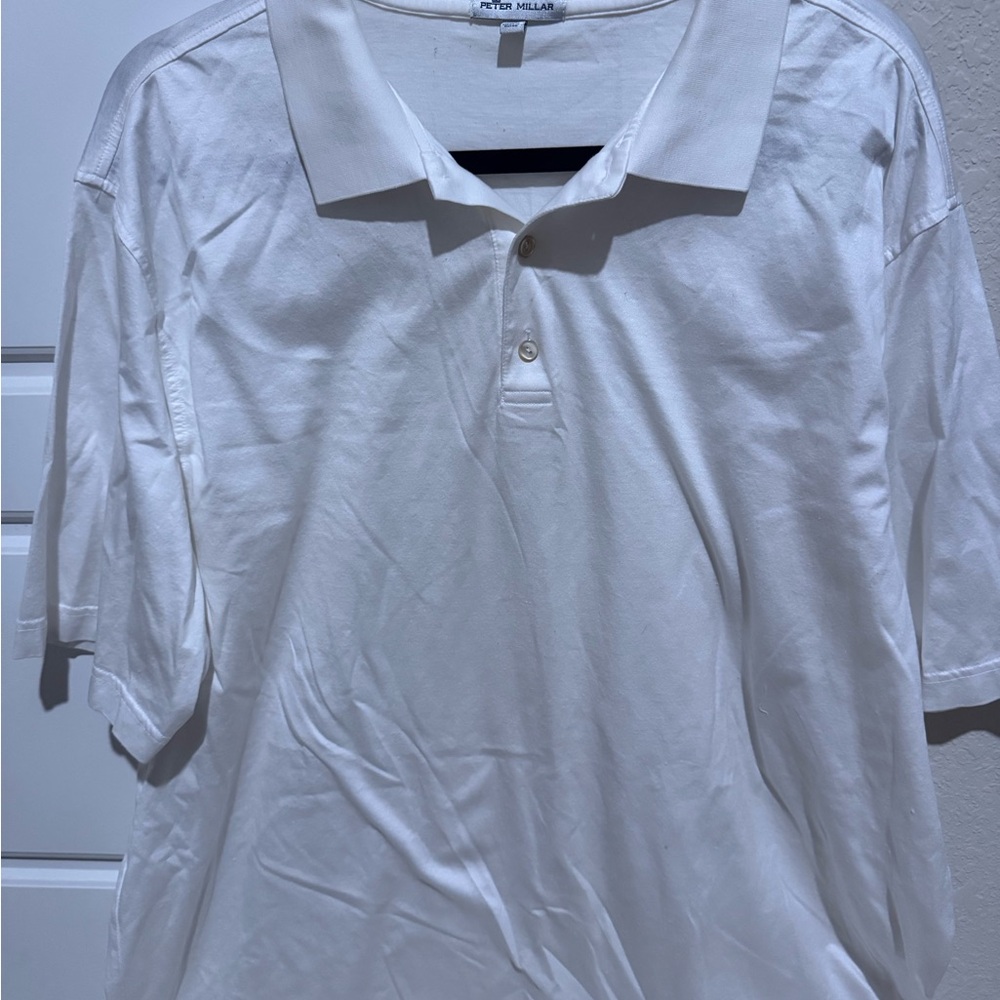 Peter Millar White Polo Classic Knit Shirt